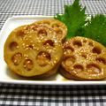 はるかるび's cooksnap of when they made レンコンのはさみ照り焼き.