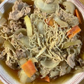 海天藍's cooksnap of when they made 簡単♫豚こまと玉ねぎのすき焼き風.