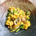 悠LOVE航's cooksnap of when they made お弁当の1品に～竹輪と小松菜の炒り卵.