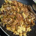 麦茶ちやん's cooksnap of when they made 桜エビと豚肉のお好み焼き.