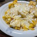 yuu's cooksnap of when they made もう一品欲しい時に！木綿豆腐と卵の甘辛煮.