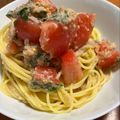 こがしばたーしょうゆ's cooksnap of when they made 超シンプル！トマトと大葉で和風冷製パスタ.
