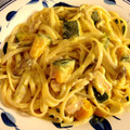apribaby's cooksnap of when they made かぼちゃときのこのクリームパスタ.
