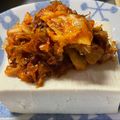 ★なみ☆'s cooksnap of when they made 花鰹たっぷりキムチ冷奴.