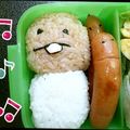 こうたのママちゃん's cooksnap of when they made なめこキャラ弁withウィンナー.