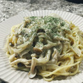 highzi's cooksnap of when they made 彼も唸った！きのこのクリームパスタ.