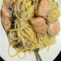 hiromi613's cooksnap of when they made 牛乳で簡単！鮭クリームパスタ.
