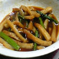mamilana's cooksnap of when they made ✿ちくわと長いものちょっぴり辛炒め✿.