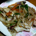 単！！'s cooksnap of when they made イカと野菜のにんにくマヨ炒め.
