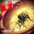りのっくま〜luv's cooksnap of when they made 簡単☆おもちと魚ニソのグラタン風.