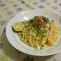 赤い電話's cooksnap of when they made ☆めんたいなめたけパスタ☆.