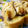 Natsutach's cooksnap of when they made ✿バナナチョコソース練乳トースト✿.