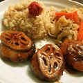 みっちょ。＋'s cooksnap of when they made もちもち蓮根ハンバーグ（お弁当にも♪）.