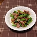 まゆこ．Ｍ's cooksnap of when they made 小松菜とベーコンの炒め物.