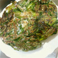 yurina319's cooksnap of when they made 具は小松菜だけですが何か？お好み焼き風⑩.