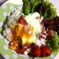 ほっとけーき832's cooksnap of when they made １人ランチ★半熟ベーコンエッグサラダ丼風.