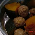 あちゅう's cooksnap of when they made ボリューム満点、つくねとかぼちゃの煮物.