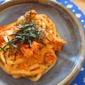 まろんかふぇ's cooksnap of when they made 明太マヨキムチ焼きうどん.