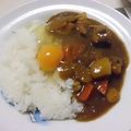 ayaakari's cooksnap of when they made 普通のカレーに飽きたら…卵かけご飯♪.