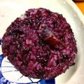 ♪まるえ's cooksnap of when they made さつまいもの黒米炊き込みご飯.