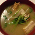 ぷっくりす's cooksnap of when they made 叩きごぼうと厚揚げ、水菜の味噌汁.
