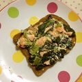 komutatata's cooksnap of when they made ほうれん草の鮭マヨトースト.