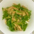 根菜好き's cooksnap of when they made サブおかず☆水菜と蒸し鶏のゴマポン和え.