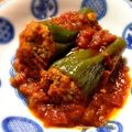 jujuju41's cooksnap of when they made ピーマンの肉詰め　トマトソース煮込み.