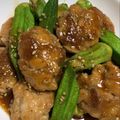クック12A6IW☆'s cooksnap of when they made 豚こまボールとオクラの甘辛炒め☆☆.