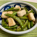 卯月のうさぎ２０１４'s cooksnap of when they made スナップエンドウとはんぺんの炒め物.