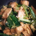 ちょうど's cooksnap of when they made 小松菜とあげの卵とじ.