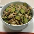 くるちーぬ's cooksnap of when they made きゅうりと豚肉のあんかけご飯.