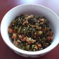 ほ～ちゃん♪'s cooksnap of when they made 大根葉とさくら海老のごま油炒め.
