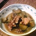 nade45's cooksnap of when they made タコとなすの紫煮.