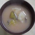 ひトみ's cooksnap of when they made 南瓜orさつまいもの団子汁（すいとん）.
