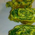 ねこぶぅ's cooksnap of when they made 新生姜とほうれん草の玉子焼き.
