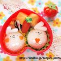 ふってい's cooksnap of when they made コロンとまんまるうさちゃんおにぎり.