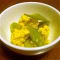 なにわもんじゃ's cooksnap of when they made 絹さやの卵とじ.