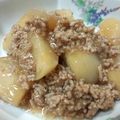 小さいくま66's cooksnap of when they made 手軽にフライパンで大根と鶏ひき肉の炒め煮.