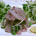 Pomodoro11's cooksnap of when they made 焼肉屋さん風～アジのお刺身♪.