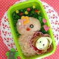 Rika5☆'s cooksnap of when they made 簡単じゃ☆ヘビさんおにぎり☆キャラ弁.