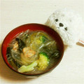 arazashi's cooksnap of when they made もやしと小松菜の中華風春雨スープ.