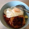 YuMy84's cooksnap of when they made 煮込み風☆豆腐ハンバーグのロコモコ＊.