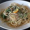 HAPPYまりぴ's cooksnap of when they made ツナと水菜とかぼすのパスタ.