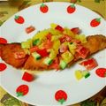 Chokoモンブラン's cooksnap of when they made 鮭のムニエル☆簡単カラフル野菜ソース☆.