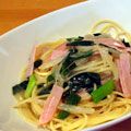 deut304's cooksnap of when they made ベーコンとネギの和風パスタ.