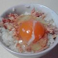 なこえ's cooksnap of when they made 鮭たまごかけごはん.