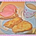 ゆけり３兄弟's cooksnap of when they made 黒蜜かけ★トースト.