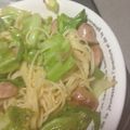 pinkick's cooksnap of when they made ソーセージとキャベツのスパゲティ.