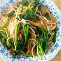 もこもこかなこ's cooksnap of when they made 簡単･楽々☆ほうれん草とベーコンのパスタ.